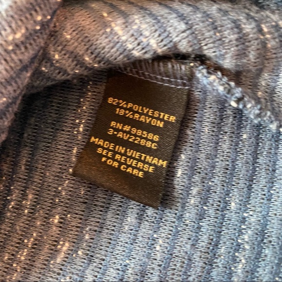 Lee Fold-over High Neck Marbled Navy Sweater - Picture 8 of 10